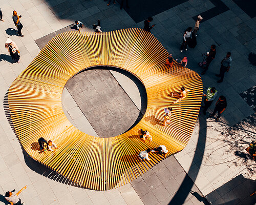 epiphany architects' public installation in chengdu undulates like a large urban petal