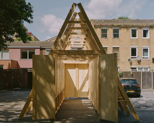 london school of architecture's timber pavilion combines community, education, and design