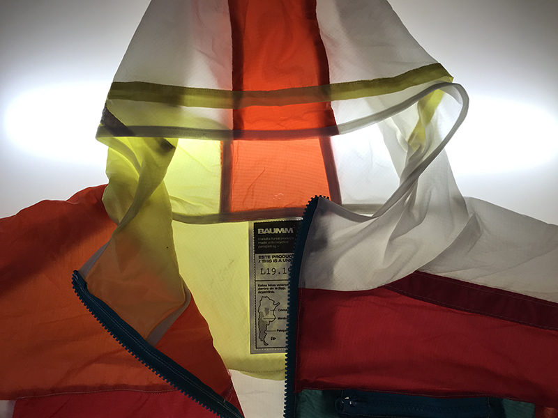 baumm turns colorful parachutes into bold jackets handmade in