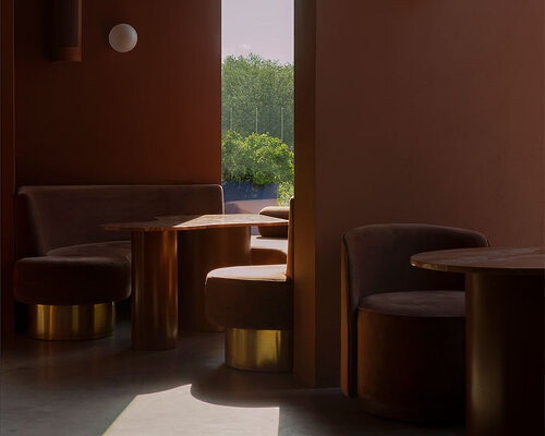 terracotta-toned tea bar in moscow is inspired by moroccan sceneries