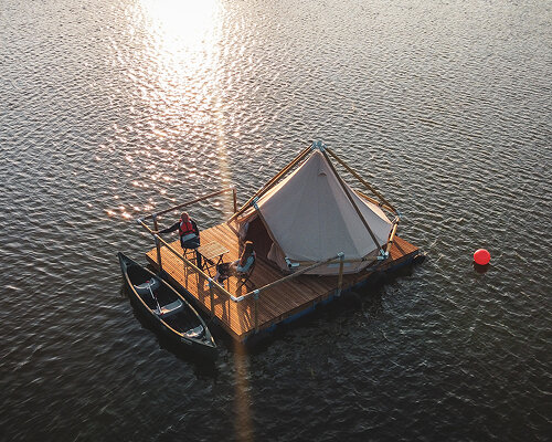 8 hotel-rafts on a lake in belgium will revive your childhood dreams