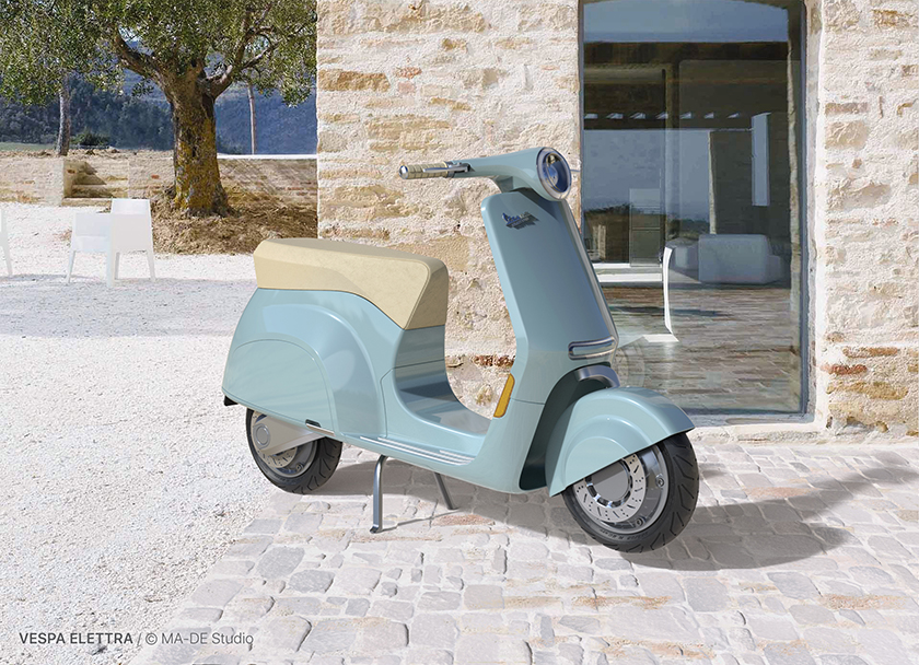 vespa and dior team up for a statement haute couture scooter