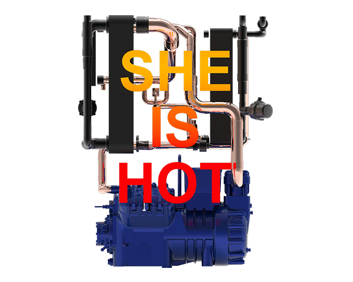 'SHE IS HOT' presents heat pumps at milan design week to help fight climate change