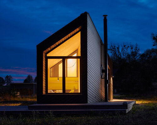 rhombic-shaped 'house wustrow' near berlin redefines boathouse and barn typology