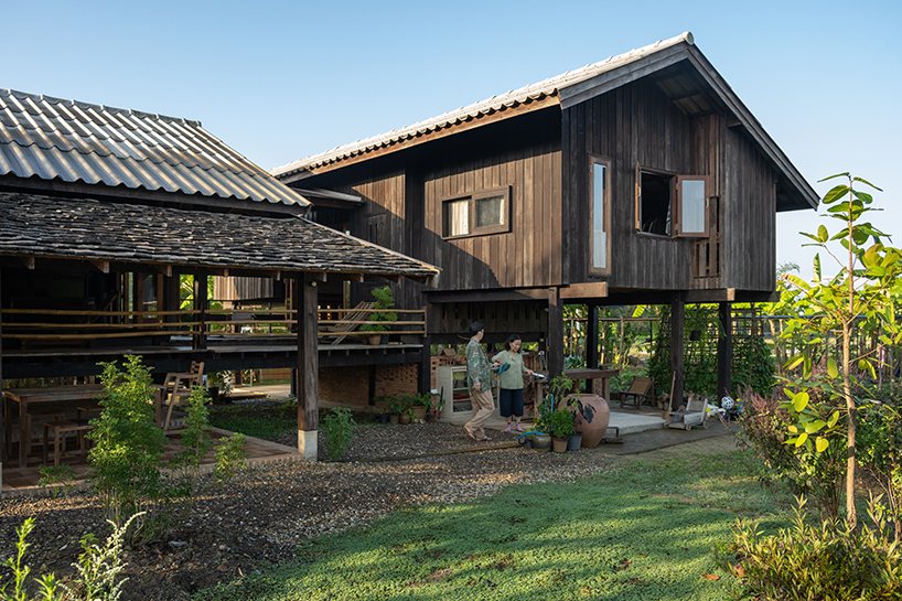 local wood joinery technique assembles residence in thailand