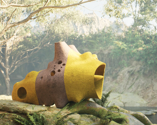 ZOO architects designs biomorphic shelter prototypes for otters