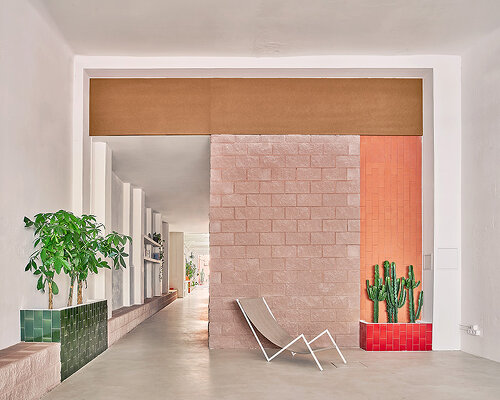 a former warehouse, this office space in barcelona exudes mexican influences