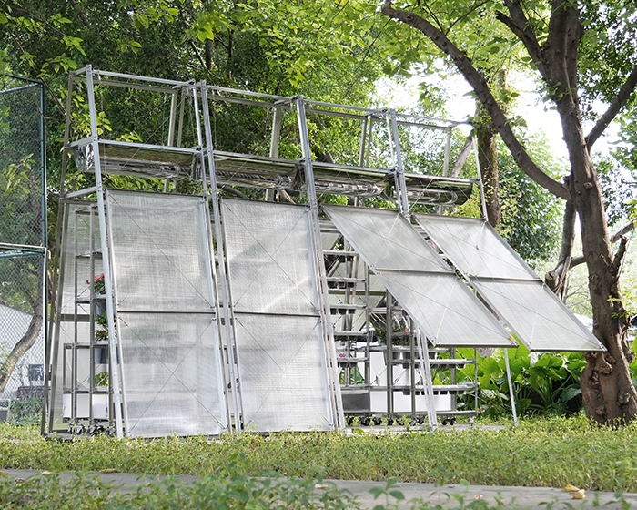 greenhouse and outdoor kitchen pavilion in china bridges the body and land through food