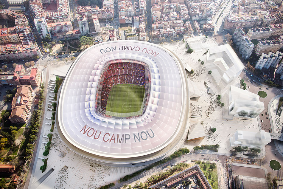 FC barcelona reveals video of new camp nou stadium