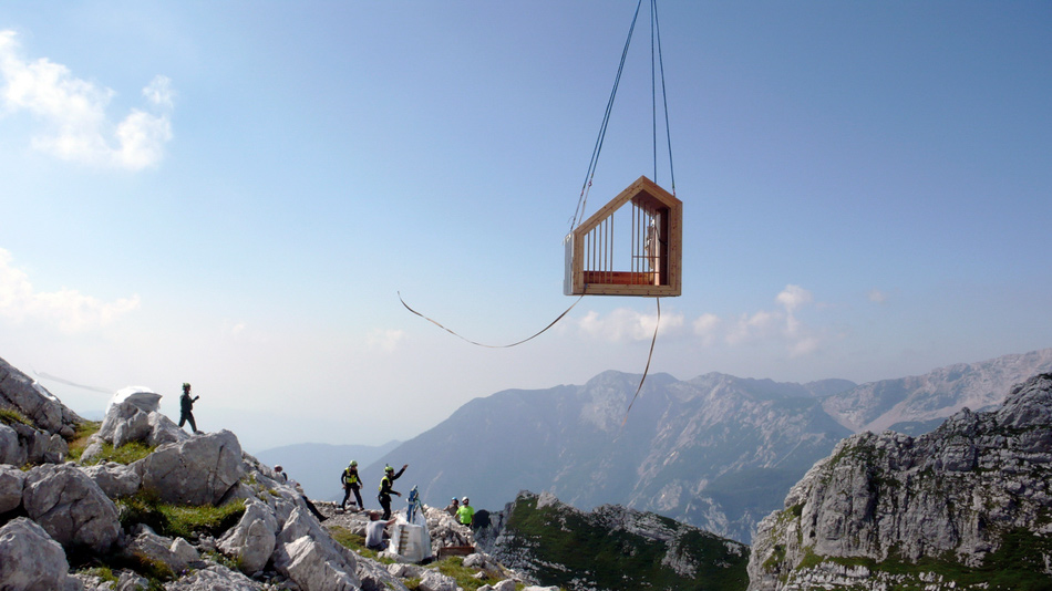 OFIS constructs alpine shelter for climbers of skuta mountain