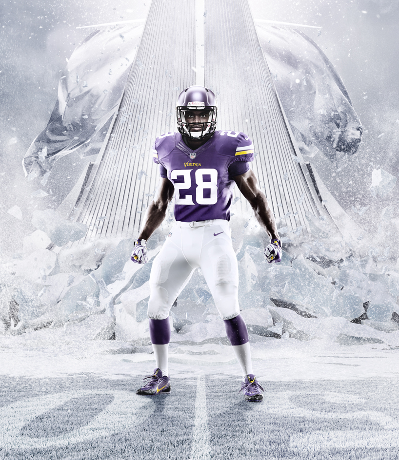 2013 Minnesota Vikings #12 Game Issued Purple Practice Jersey