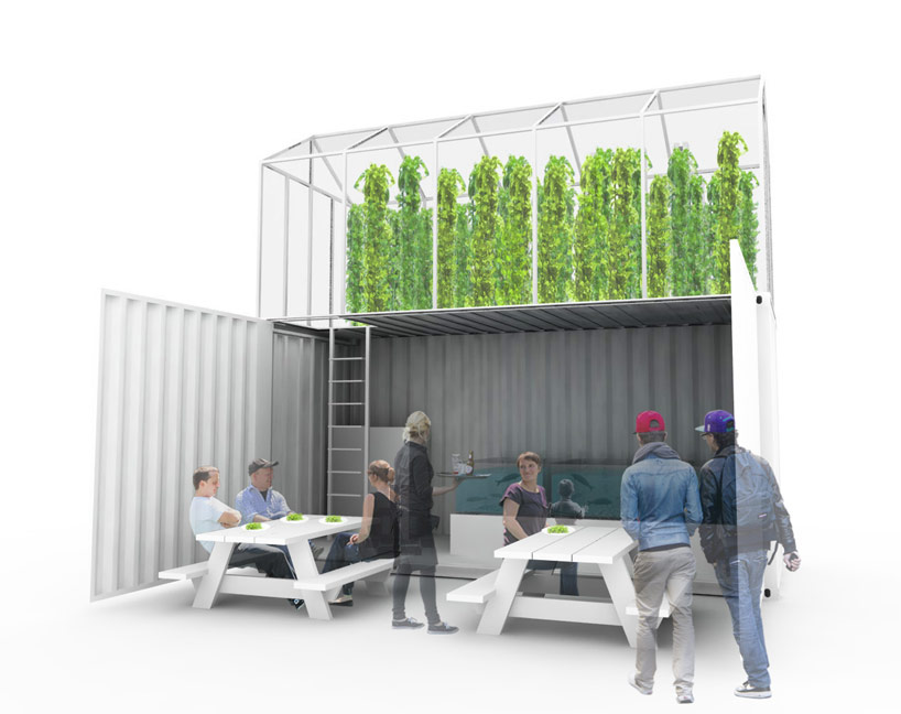 growup box: an aquaponic shipping container farm