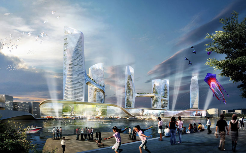 UNStudio to build up the tongzhou waterfront with CBD complex - 818 x 511 jpeg 101kB
