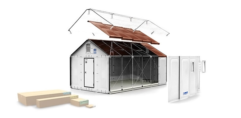 IKEA produces solar-powered flat pack refugee shelters
