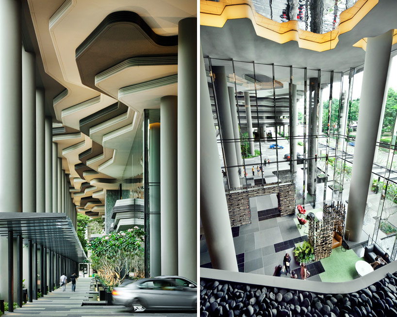 k-entry singapore gardens hotel curved high features WOHA's parkroyal rise