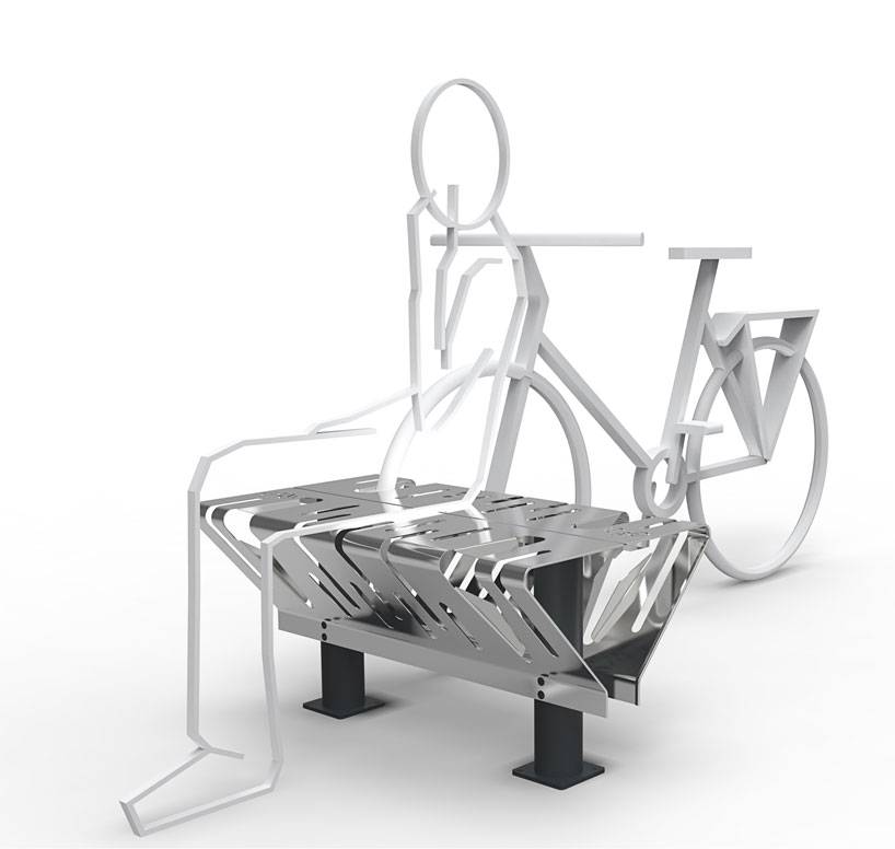 metal bike stands for katzden architec by alegre industrial studio