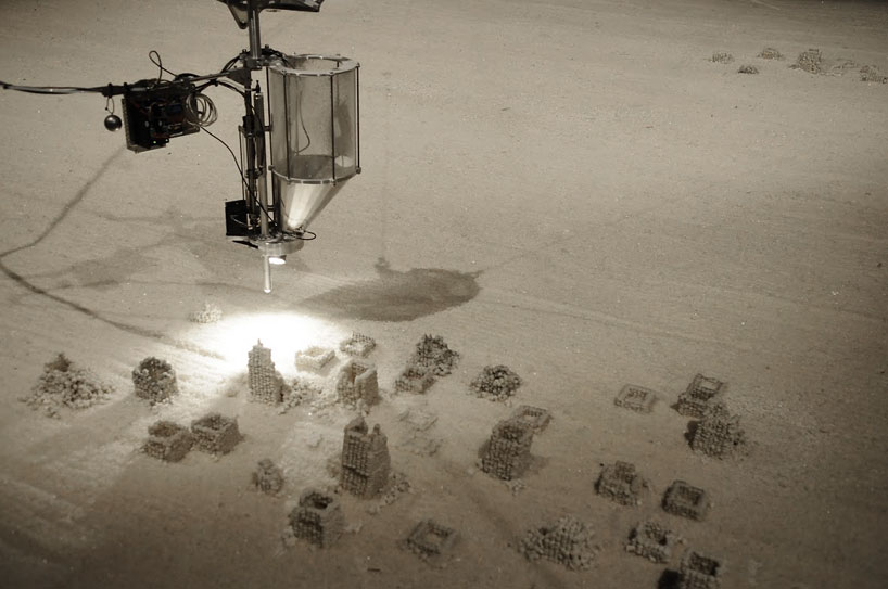 Robot Builds Salt Sculptures As Visitors Watch From A Hot Tub