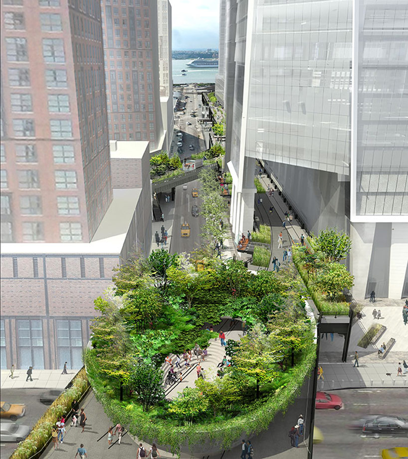 immersive green bowl proposed for the high line's final phase