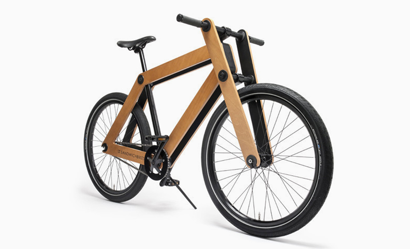 sandwichbikes flat pack wooden bicycles designboom03