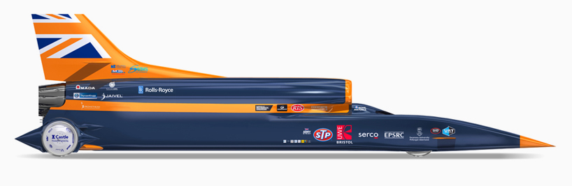 bloodhound SSC is a 135,000 horsepower supersonic rocket car