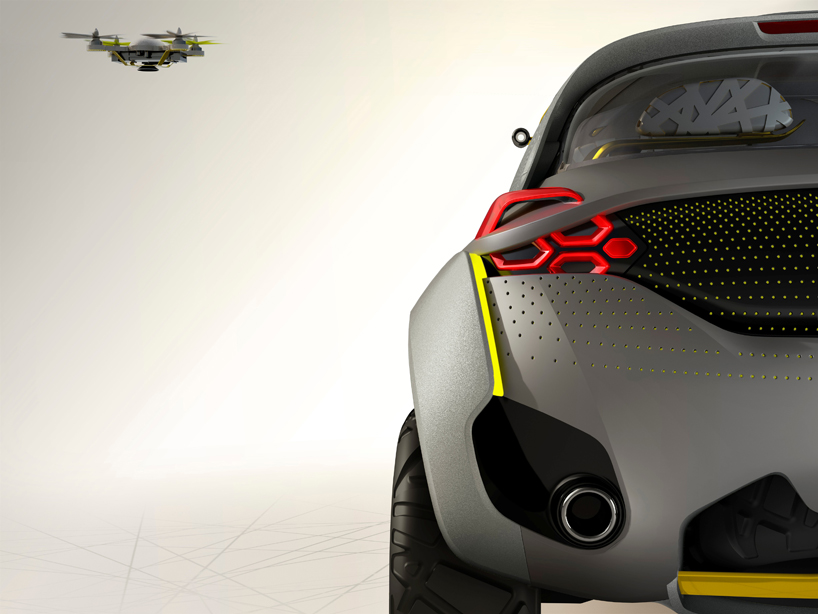 renault KWID concept: an off-road car with built-in drone quadcopter