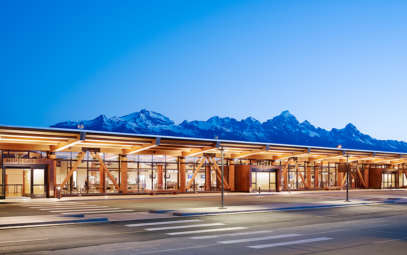 entry to how airport trusses with hole jackson airport structures wood gensler