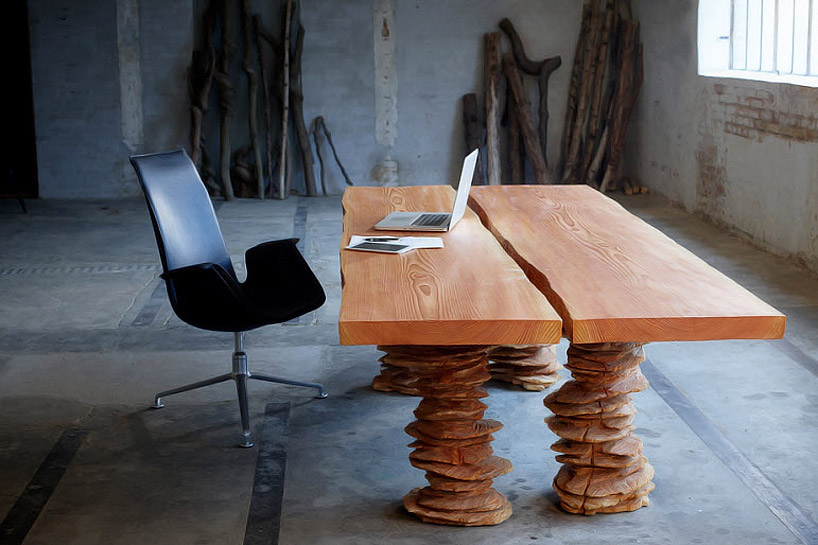 bente hovendal manufactures wooden sculptural furniture