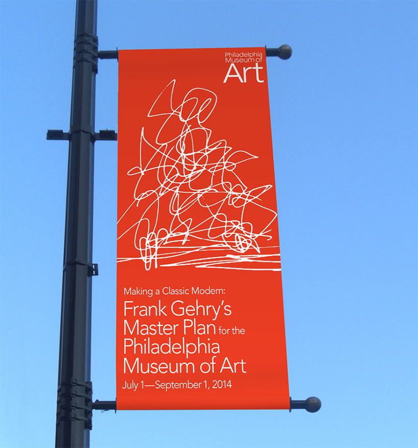 Philadelphia Museum Of Art Rebrand By Paula Scher   Gehry Banner 