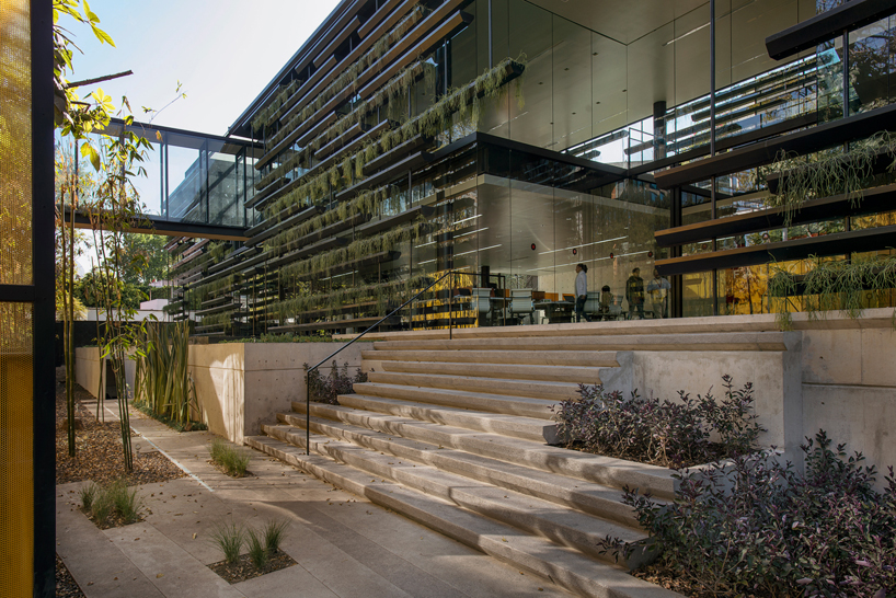 rojkind arquitectos surrounds falcón HQ with modular planters