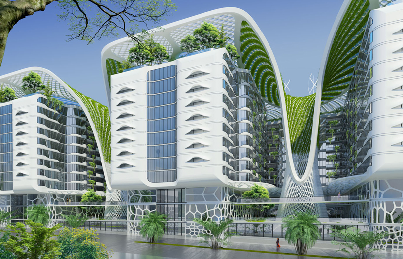 vincent callebaut envisions green living at cairo's gate residences