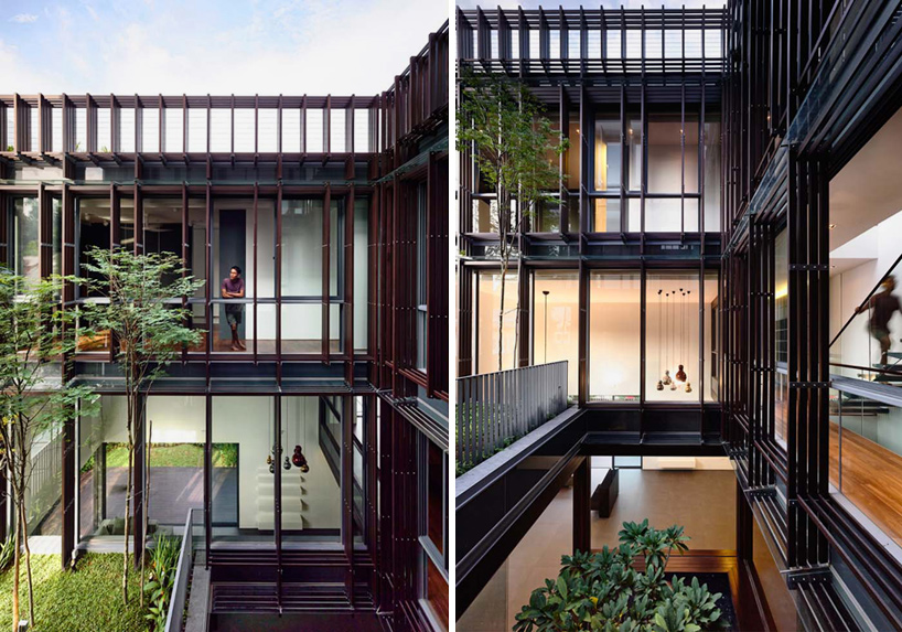 greenbank park by HYLA architects features a vertical courtyard