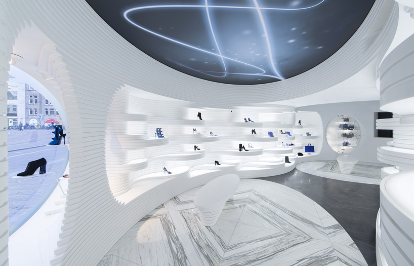 MVSA designs futuristic shoebaloo boutique in amsterdam