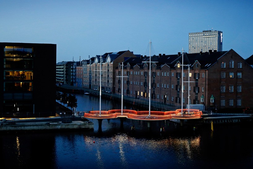 olafur eliasson's cirkelbroen bridge opens in copenhagen