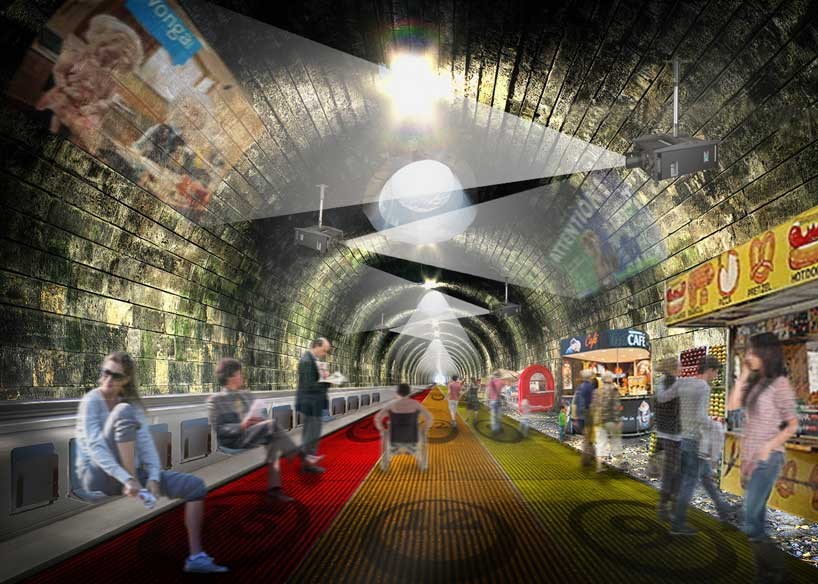 NBBJ plans to turn london underground into moving walkway