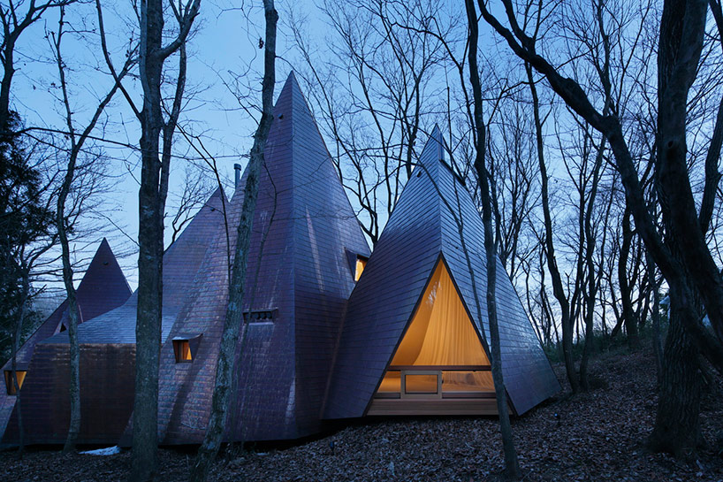 NAP architects places nasu tee-pee residence in the japanese woodland