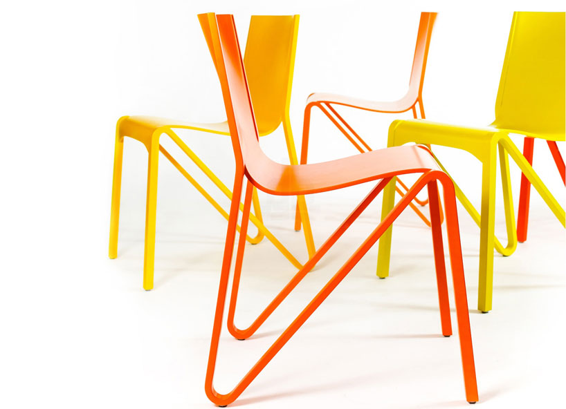 colorful stacking chairs