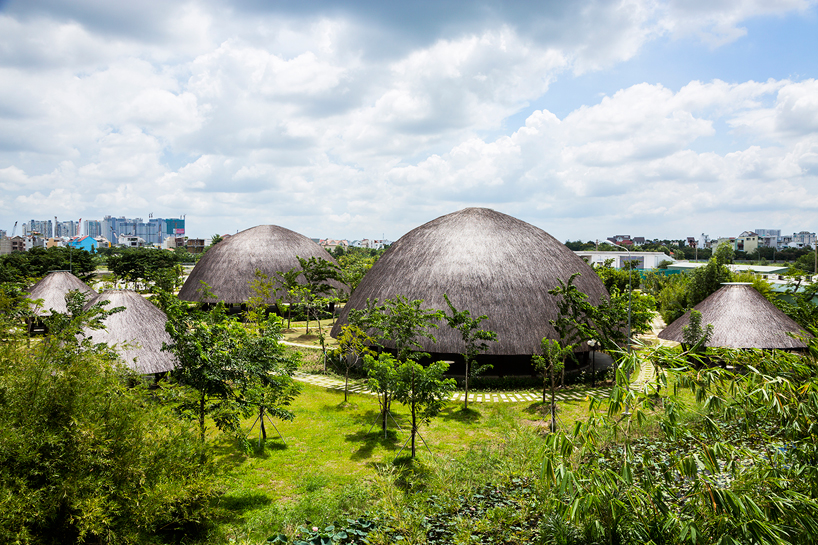 Vo Trong Nghias Bamboo Domes Peer Over Park In Ho Chi Minh