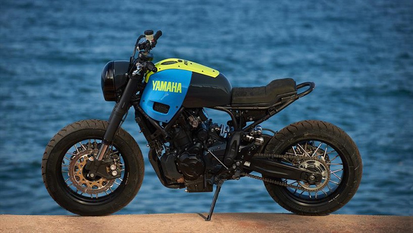 yamaha collaborates with ad hoc to form custom XSR700