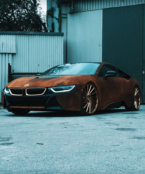 rusted-out BMW i8 is ready for the post-apocalyptic era