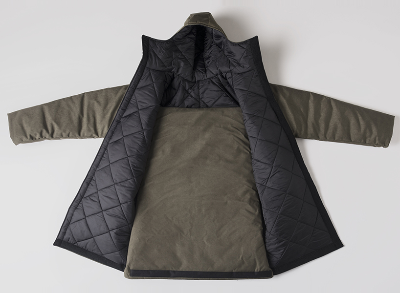 homeless coat sleeping jacket coats designboom bags warm winter