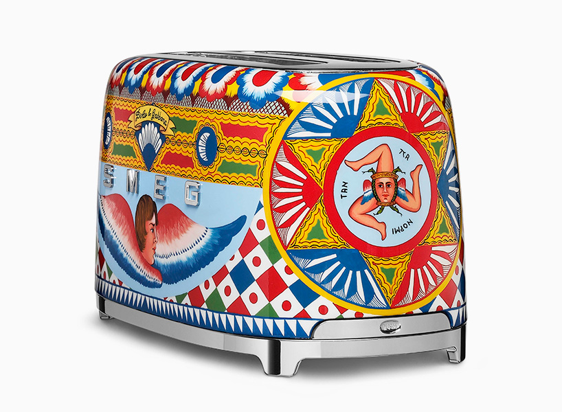 dolce & gabbana adorns smeg kitchen appliances with decorative sicilian ...