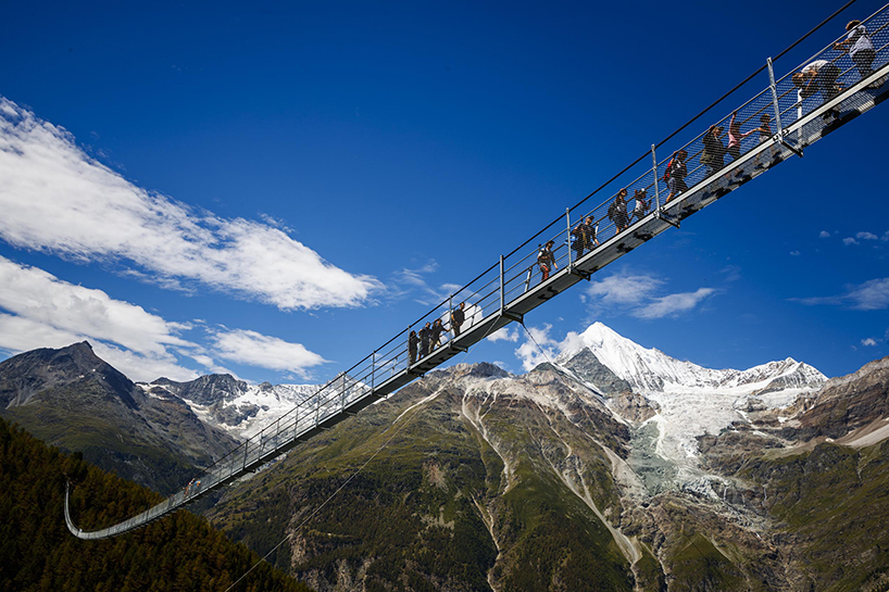 world's longest pedestrian suspension bridge opens in switzerland