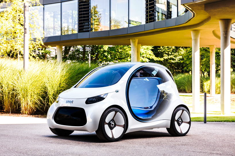 smart vision EQ fortwo is an autonomous electric solution for car sharing