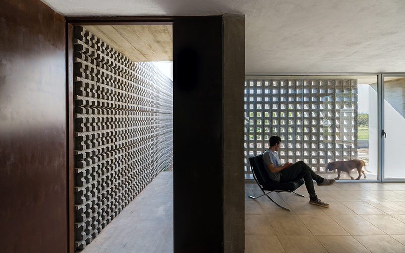 agustin lozada blends concrete and glass for pair of low-cost housing units in argentina