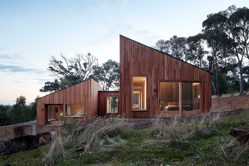 moloney architects' two halves house features two equally ...