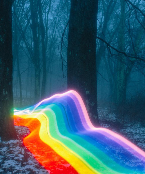 rainbow road roams river bends and rocky creeks. where will it go next?