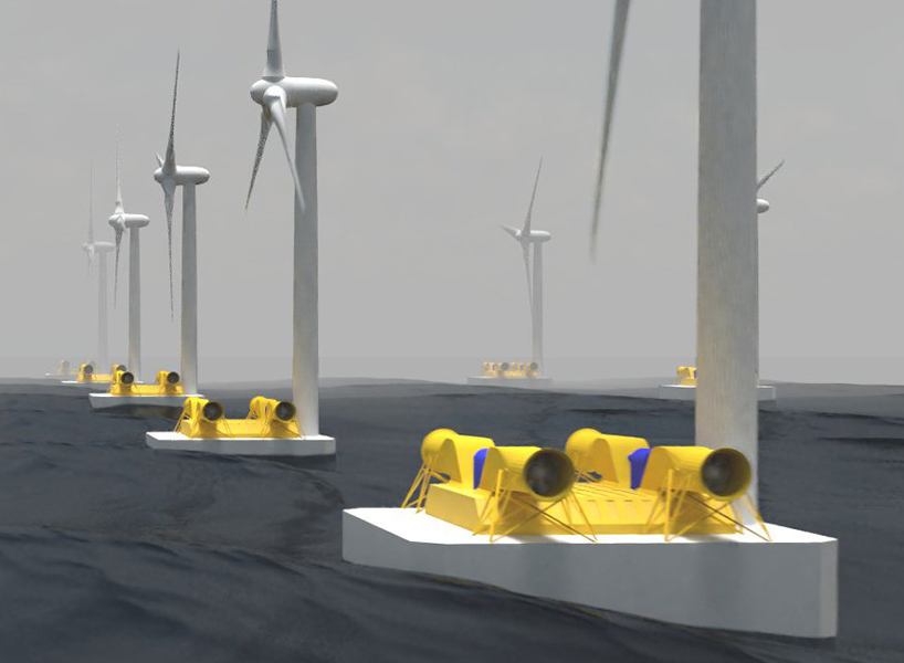 fluventum, a combined wind and wave energy converter