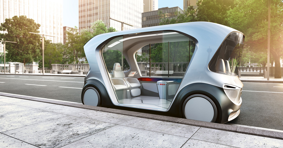 Bosch Presents Its All Electric Self Driving Pod At Ces 2019