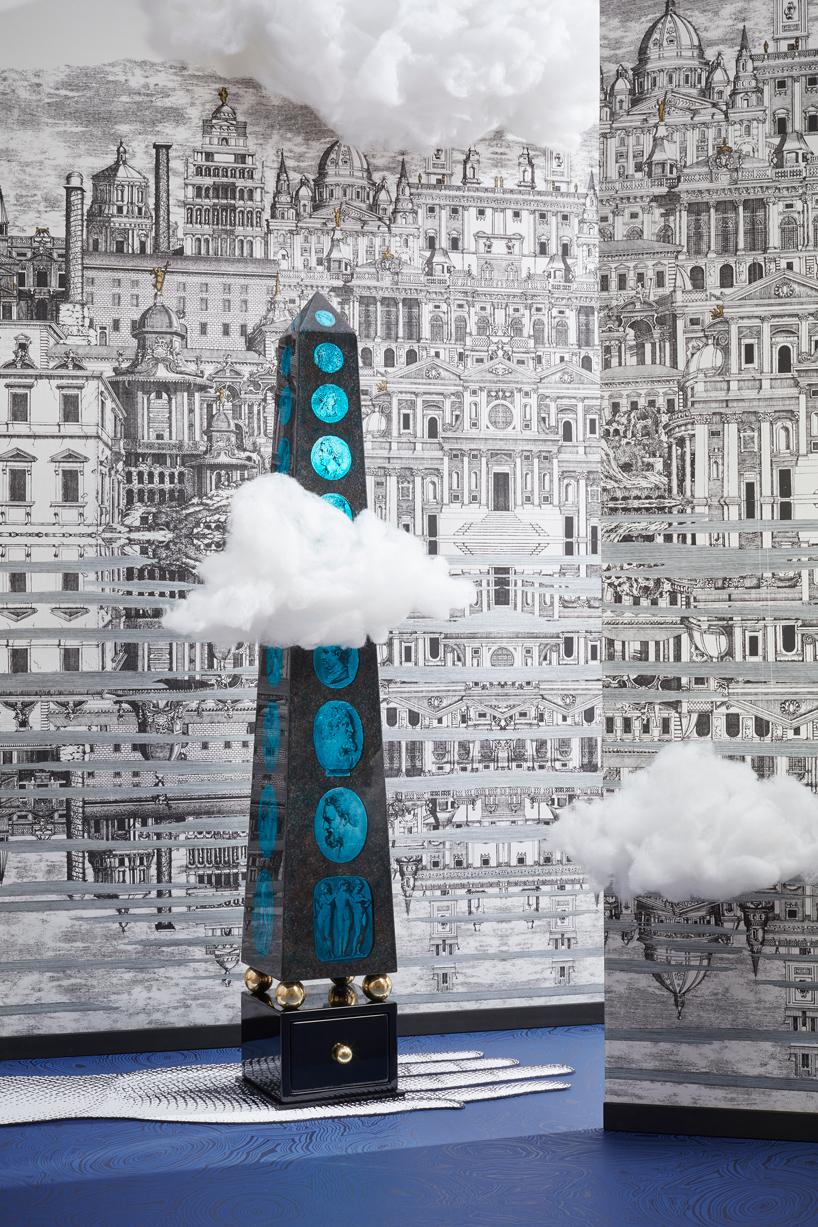 whimsical worlds merge as fornasetti reveals fourth wallpaper collection  for cole  son