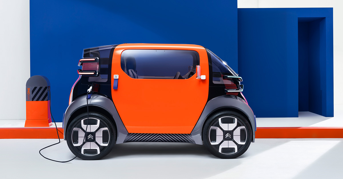 the citroen ami one concept is an electric car that requires no licence